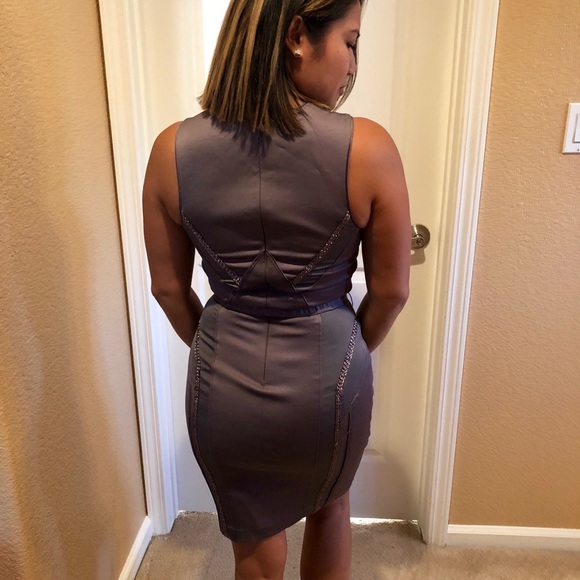 bebe Dresses & Skirts - Gray Midi Bebe dress